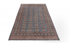 Oryginalny dywan Buchara z Pakistanu 100% wełna 150x255cm szary
