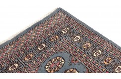 Oryginalny dywan Buchara z Pakistanu 100% wełna 150x255cm szary