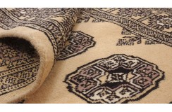 Oryginalny dywan Buchara z Pakistanu 100% wełna 80x300m brązowy