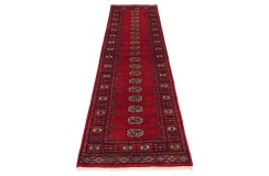 Oryginalny dywan Buchara z Pakistanu 100% wełna 80x300m czerwony