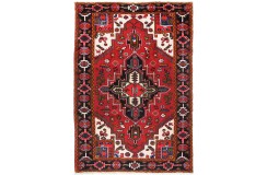 Perski wełniany recznie tkany dywan Heriz z ornamentami ok 200x300cm czerwony