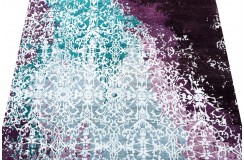 Jedwabny / wełniany dywan z Indii Jaipur Galaxy Design 120x180cm vintage