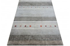 100% wełna gruby dywan Gabbeh Indie Luksusowy 170x240cm szary