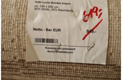 100% wełna gruby dywan Lorie z indii brązowy 140x200cm