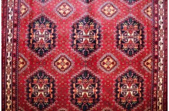 Turkmeński, etniczny wełniany dywan afgański Kunduz 200x300cm gęsty