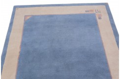 Subtelny gustowny dywan ręcznie tkany 140x200cm Nepal Musa Blue