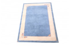 Subtelny gustowny dywan ręcznie tkany 140x200cm Nepal Musa Blue