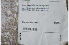 Rzeźbiony gustowny dywan ręcznie tkany 170x240cm Indo-Nepali