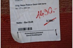 Jedwabny dywan z Nepalu 170x240cm vintagowy lśniący luksusowy