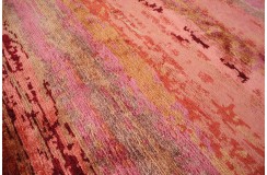 Jedwabny dywan z Nepalu 170x240cm vintagowy lśniący luksusowy