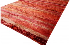 Jedwabny dywan z Nepalu 170x240cm vintagowy lśniący luksusowy
