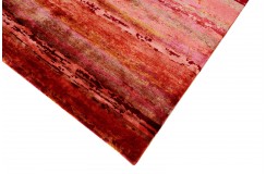 Jedwabny dywan z Nepalu 170x240cm vintagowy lśniący luksusowy
