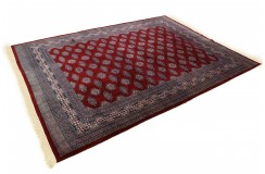 Oryginalny dywan Buchara z Pakistanu 100% wełna 260x360cm czerwony