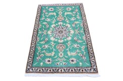 Ręcznie tkany dywan Nain 12lah kashmar z Iranu 90x140cm zielony