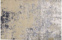 Jedwabny / wełniany dywna z Nepalu 70x130cm w stylu abstrakcyjnym