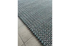 Wełniany dywan zaplatany wełna Brinker Carpets 220 grey turquoise