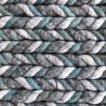 Wełniany dywan zaplatany wełna Brinker Carpets 220 grey turquoise