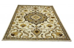 100% wełna gruby dywan z Indii 160x230cm kwiatowy Persian