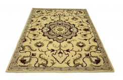 100% wełna gruby dywan z Indii 160x230cm kwiatowy Persian