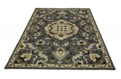 100% wełna gruby dywan z Indii 160x230cm kwiatowy Persian