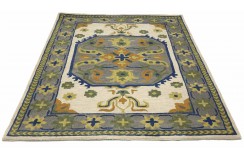100% wełna gruby dywan z Indii 165x230cm kwiatowy Persian