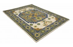 100% wełna gruby dywan z Indii 165x230cm kwiatowy Persian