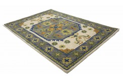 100% wełna gruby dywan z Indii 165x230cm kwiatowy Persian