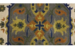 100% wełna gruby dywan z Indii 165x230cm kwiatowy Persian
