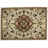 Kwiatowy dywan Persian wełniany z Indii ok 160x230cm 2cm gruby beż/brąz