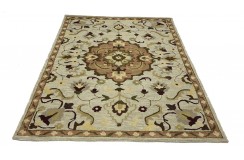 100% wełna gruby dywan z Indii 160x230cm kwiatowy Persian