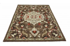 100% wełna gruby dywan z Indii 160x230cm kwiatowy Persian