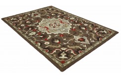 100% wełna gruby dywan z Indii 160x230cm kwiatowy Persian