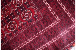 Turkmeński, etniczny wełniany dywan afgański Kunduz 200x300cm gęsty