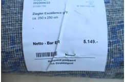 Ariana Excelence Grey ręcznie tkany dywan Ziegler 100%wełna 250x250