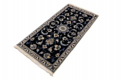 Ręcznie tkany dywan Nain z Iranu 70x140cm granatowy