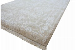 100% wełniany dywan z Nepalu 200x300cm beżowy ekskluzywny