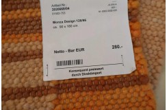 Dwustronny dywan zaplatany z wełny filcowanej Paulig Monza