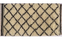 Gruby 2,5cm dywan Shaggy Berber z Indii ręcznie tkany 170x240cm