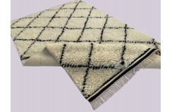 Gruby 2,5cm dywan Shaggy Berber z Indii ręcznie tkany 170x240cm