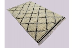 Gruby 2,5cm dywan Shaggy Berber z Indii ręcznie tkany 170x240cm
