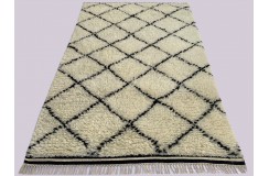 Gruby 2,5cm dywan Shaggy Berber z Indii ręcznie tkany 170x240cm
