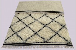 Gruby 2,5cm dywan Shaggy Berber z Indii ręcznie tkany 170x240cm
