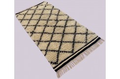 Gruby 2,5cm dywan Shaggy Berber z Indii ręcznie tkany 170x240cm