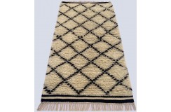 Gruby 2,5cm dywan Shaggy Berber z Indii ręcznie tkany 170x240cm