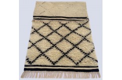 Gruby 2,5cm dywan Shaggy Berber z Indii ręcznie tkany 170x240cm