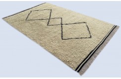 Gruby 2,5cm dywan Shaggy Berber z Indii ręcznie tkany 2x3m