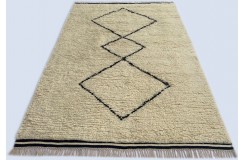 Gruby 2,5cm dywan Shaggy Berber z Indii ręcznie tkany 2x3m