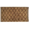 Gruby ciepły dywan berber shaggy 100% wełna 120x180cm brązowy geometryczny wzór