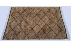 Gruby 2,5cm dywan Shaggy Berber z Indii ręcznie tkany 120x180cm