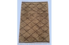 Gruby 2,5cm dywan Shaggy Berber z Indii ręcznie tkany 120x180cm